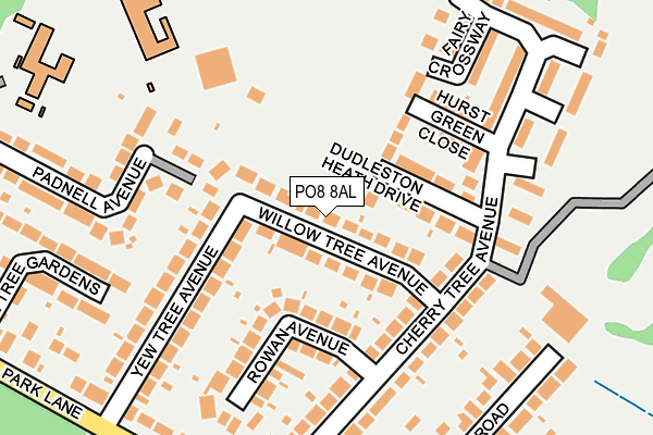 PO8 8AL map - OS OpenMap – Local (Ordnance Survey) PO8 8AL map - OS OpenMap – Local (Ordnance Survey)