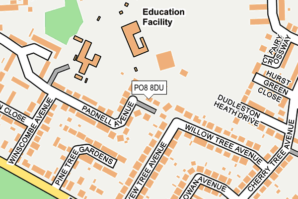 PO8 8DU map - OS OpenMap – Local (Ordnance Survey) PO8 8DU map - OS OpenMap – Local (Ordnance Survey)
