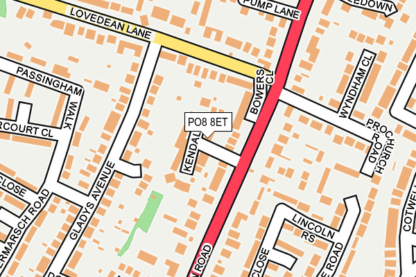 PO8 8ET map - OS OpenMap – Local (Ordnance Survey) PO8 8ET map - OS OpenMap – Local (Ordnance Survey)