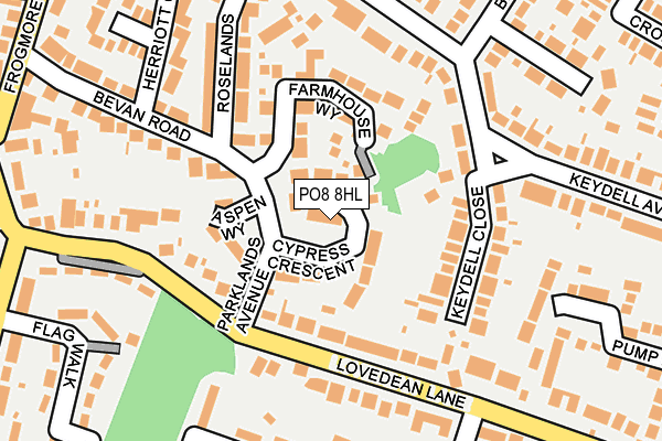 PO8 8HL map - OS OpenMap – Local (Ordnance Survey) PO8 8HL map - OS OpenMap – Local (Ordnance Survey)