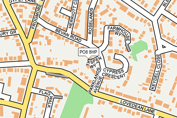 PO8 8HP map - OS OpenMap – Local (Ordnance Survey) PO8 8HP map - OS OpenMap – Local (Ordnance Survey)