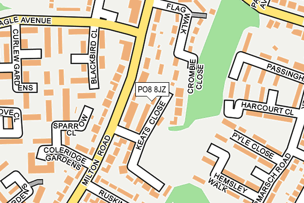 PO8 8JZ map - OS OpenMap – Local (Ordnance Survey) PO8 8JZ map - OS OpenMap – Local (Ordnance Survey)