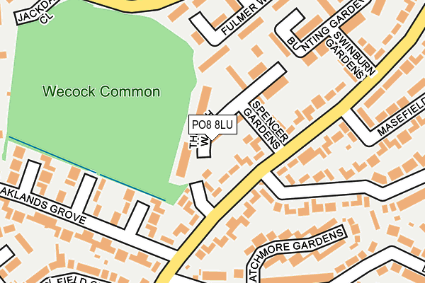PO8 8LU map - OS OpenMap – Local (Ordnance Survey)