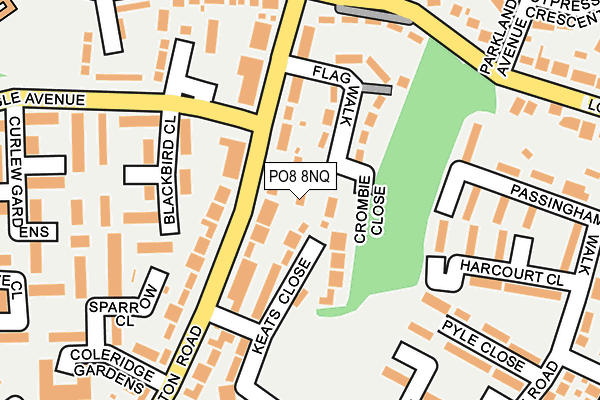 PO8 8NQ map - OS OpenMap – Local (Ordnance Survey) PO8 8NQ map - OS OpenMap – Local (Ordnance Survey)