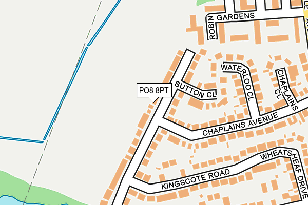 PO8 8PT map - OS OpenMap – Local (Ordnance Survey) PO8 8PT map - OS OpenMap – Local (Ordnance Survey)