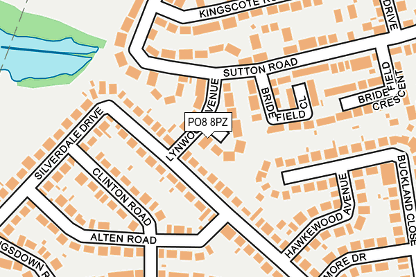 PO8 8PZ map - OS OpenMap – Local (Ordnance Survey) PO8 8PZ map - OS OpenMap – Local (Ordnance Survey)