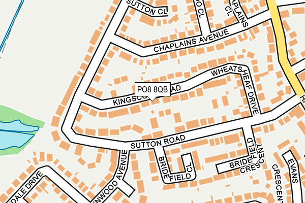 PO8 8QB map - OS OpenMap – Local (Ordnance Survey) PO8 8QB map - OS OpenMap – Local (Ordnance Survey)