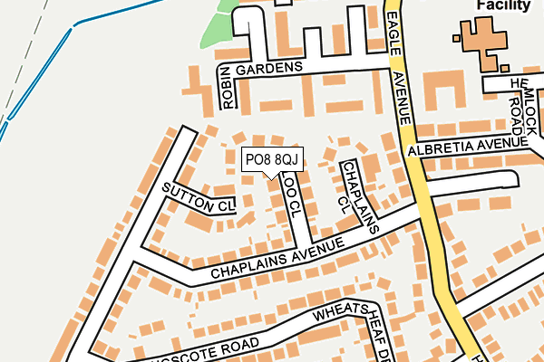 PO8 8QJ map - OS OpenMap – Local (Ordnance Survey) PO8 8QJ map - OS OpenMap – Local (Ordnance Survey)