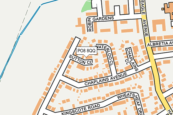 PO8 8QQ map - OS OpenMap – Local (Ordnance Survey) PO8 8QQ map - OS OpenMap – Local (Ordnance Survey)