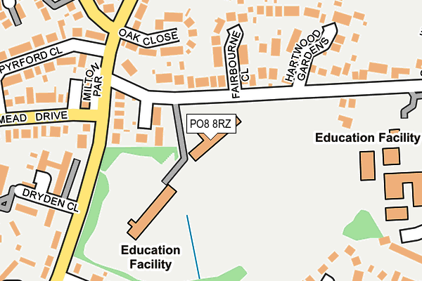 PO8 8RZ map - OS OpenMap – Local (Ordnance Survey) PO8 8RZ map - OS OpenMap – Local (Ordnance Survey)