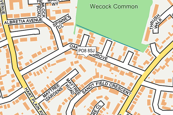 PO8 8SJ map - OS OpenMap – Local (Ordnance Survey) PO8 8SJ map - OS OpenMap – Local (Ordnance Survey)