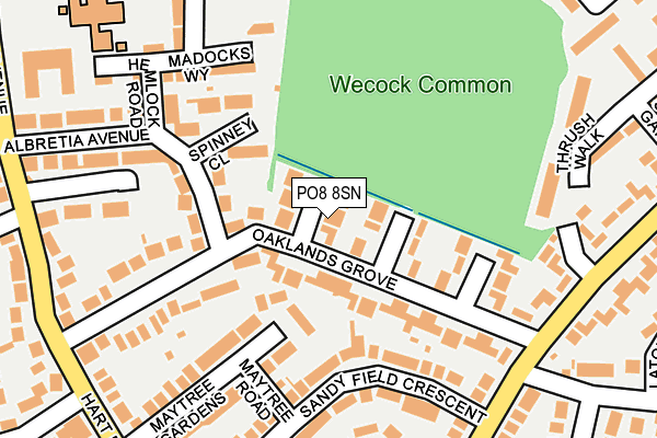 PO8 8SN map - OS OpenMap – Local (Ordnance Survey)