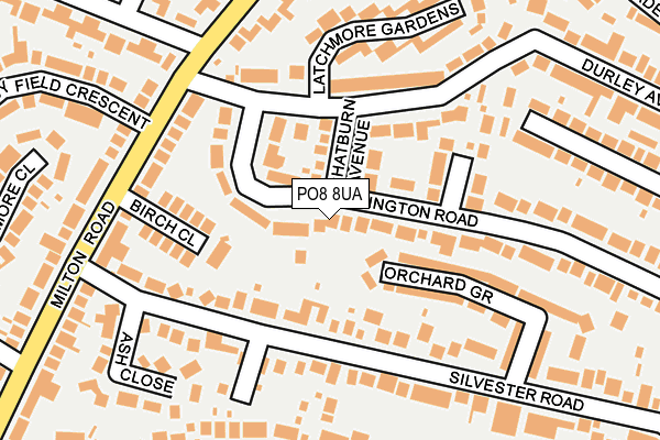 PO8 8UA map - OS OpenMap – Local (Ordnance Survey) PO8 8UA map - OS OpenMap – Local (Ordnance Survey)