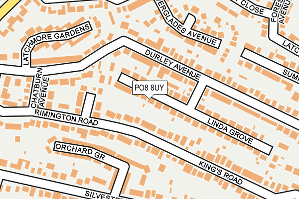 PO8 8UY map - OS OpenMap – Local (Ordnance Survey) PO8 8UY map - OS OpenMap – Local (Ordnance Survey)