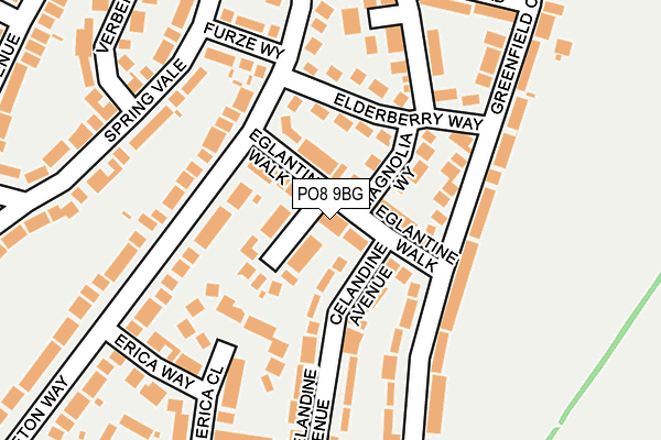 PO8 9BG map - OS OpenMap – Local (Ordnance Survey) PO8 9BG map - OS OpenMap – Local (Ordnance Survey)