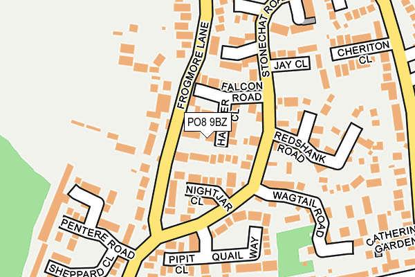 PO8 9BZ map - OS OpenMap – Local (Ordnance Survey) PO8 9BZ map - OS OpenMap – Local (Ordnance Survey)
