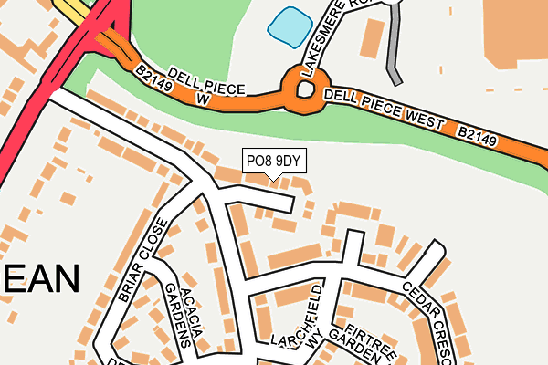PO8 9DY map - OS OpenMap – Local (Ordnance Survey) PO8 9DY map - OS OpenMap – Local (Ordnance Survey)