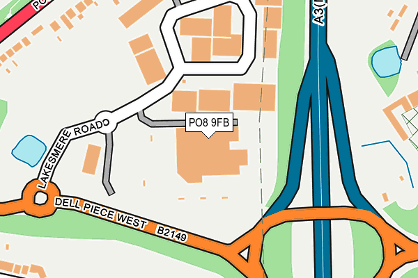 PO8 9FB map - OS OpenMap – Local (Ordnance Survey) PO8 9FB map - OS OpenMap – Local (Ordnance Survey)