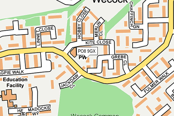 PO8 9GX map - OS OpenMap – Local (Ordnance Survey) PO8 9GX map - OS OpenMap – Local (Ordnance Survey)