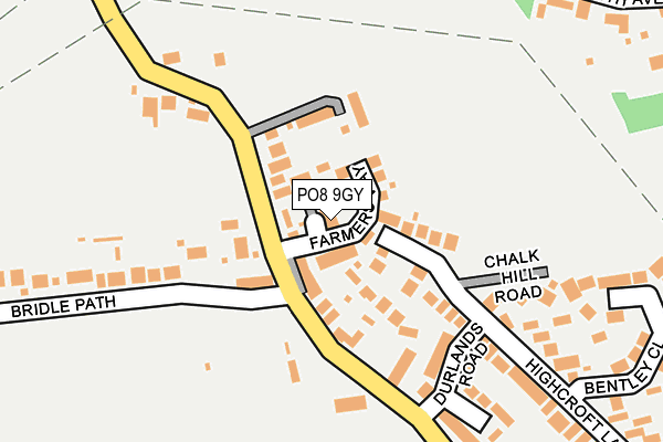 PO8 9GY map - OS OpenMap – Local (Ordnance Survey) PO8 9GY map - OS OpenMap – Local (Ordnance Survey)