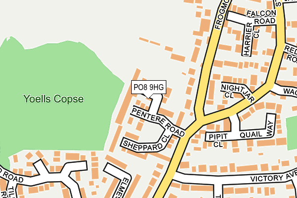 PO8 9HG map - OS OpenMap – Local (Ordnance Survey) PO8 9HG map - OS OpenMap – Local (Ordnance Survey)
