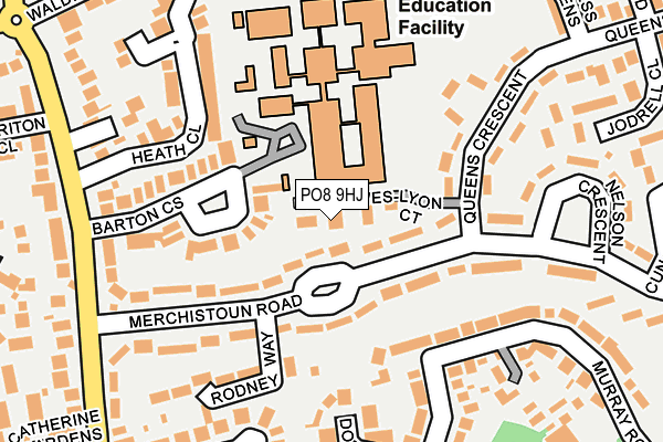 PO8 9HJ map - OS OpenMap – Local (Ordnance Survey) PO8 9HJ map - OS OpenMap – Local (Ordnance Survey)