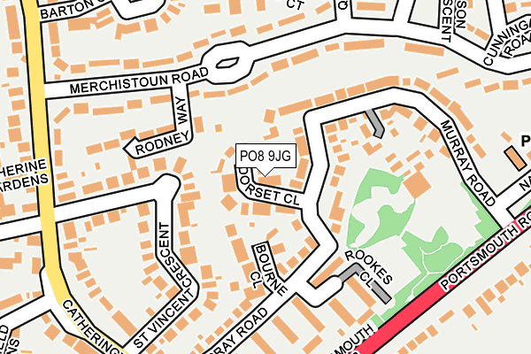 PO8 9JG map - OS OpenMap – Local (Ordnance Survey) PO8 9JG map - OS OpenMap – Local (Ordnance Survey)