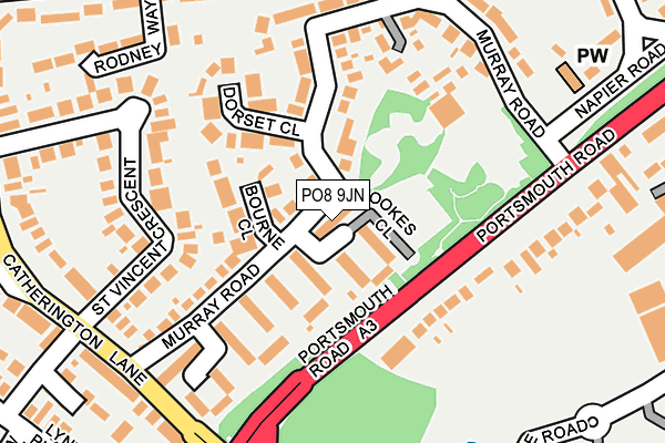 PO8 9JN map - OS OpenMap – Local (Ordnance Survey) PO8 9JN map - OS OpenMap – Local (Ordnance Survey)