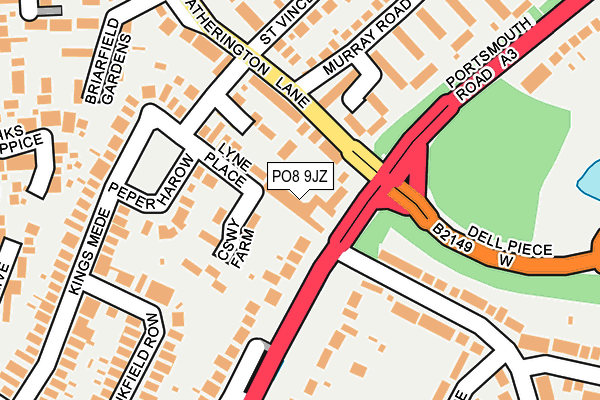 PO8 9JZ map - OS OpenMap – Local (Ordnance Survey) PO8 9JZ map - OS OpenMap – Local (Ordnance Survey)