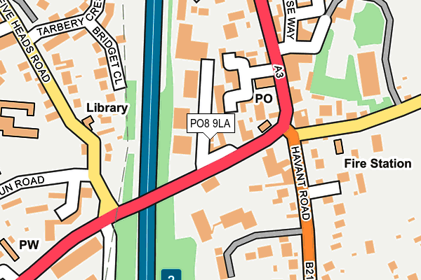 PO8 9LA map - OS OpenMap – Local (Ordnance Survey) PO8 9LA map - OS OpenMap – Local (Ordnance Survey)