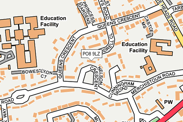 PO8 9LZ map - OS OpenMap – Local (Ordnance Survey) PO8 9LZ map - OS OpenMap – Local (Ordnance Survey)