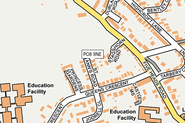 PO8 9NE map - OS OpenMap – Local (Ordnance Survey) PO8 9NE map - OS OpenMap – Local (Ordnance Survey)