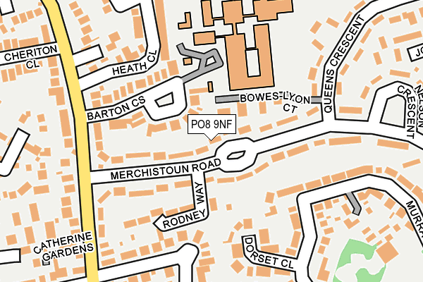 PO8 9NF map - OS OpenMap – Local (Ordnance Survey) PO8 9NF map - OS OpenMap – Local (Ordnance Survey)