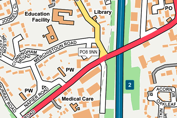 PO8 9NN map - OS OpenMap – Local (Ordnance Survey) PO8 9NN map - OS OpenMap – Local (Ordnance Survey)