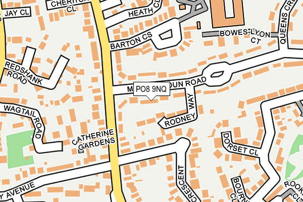 PO8 9NQ map - OS OpenMap – Local (Ordnance Survey) PO8 9NQ map - OS OpenMap – Local (Ordnance Survey)