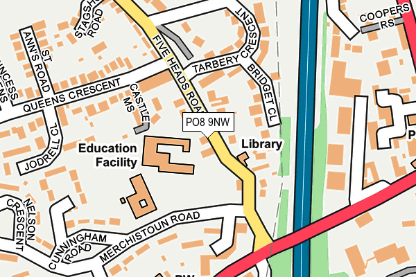 PO8 9NW map - OS OpenMap – Local (Ordnance Survey) PO8 9NW map - OS OpenMap – Local (Ordnance Survey)