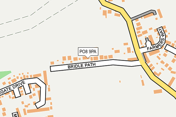 PO8 9PA map - OS OpenMap – Local (Ordnance Survey) PO8 9PA map - OS OpenMap – Local (Ordnance Survey)