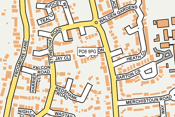 PO8 9PG map - OS OpenMap – Local (Ordnance Survey) PO8 9PG map - OS OpenMap – Local (Ordnance Survey)