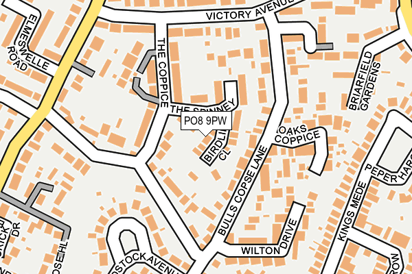 PO8 9PW map - OS OpenMap – Local (Ordnance Survey)