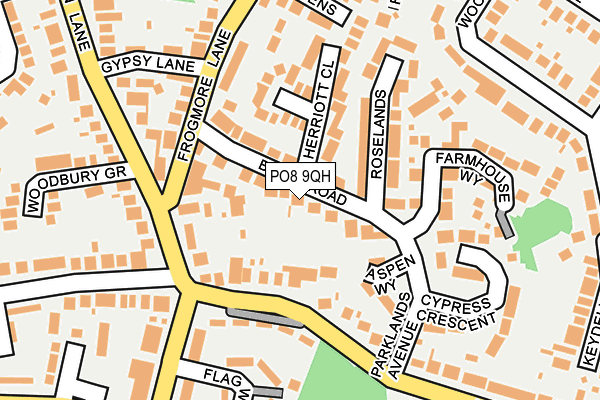 PO8 9QH map - OS OpenMap – Local (Ordnance Survey) PO8 9QH map - OS OpenMap – Local (Ordnance Survey)