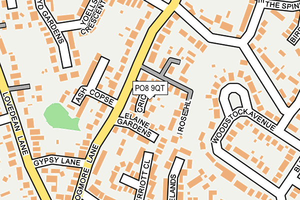 PO8 9QT map - OS OpenMap – Local (Ordnance Survey) PO8 9QT map - OS OpenMap – Local (Ordnance Survey)