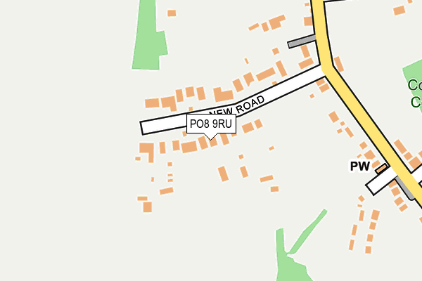 PO8 9RU map - OS OpenMap – Local (Ordnance Survey) PO8 9RU map - OS OpenMap – Local (Ordnance Survey)