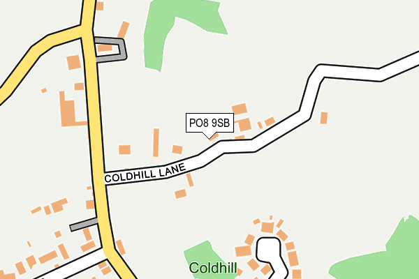 PO8 9SB map - OS OpenMap – Local (Ordnance Survey) PO8 9SB map - OS OpenMap – Local (Ordnance Survey)