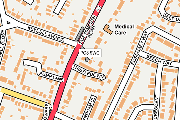 PO8 9WG map - OS OpenMap – Local (Ordnance Survey) PO8 9WG map - OS OpenMap – Local (Ordnance Survey)