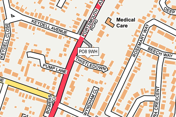 PO8 9WH map - OS OpenMap – Local (Ordnance Survey) PO8 9WH map - OS OpenMap – Local (Ordnance Survey)