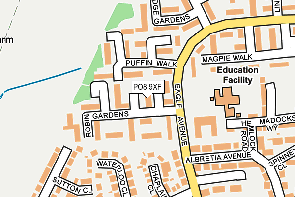 PO8 9XF map - OS OpenMap – Local (Ordnance Survey) PO8 9XF map - OS OpenMap – Local (Ordnance Survey)