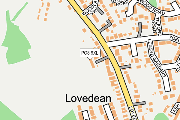PO8 9XL map - OS OpenMap – Local (Ordnance Survey)