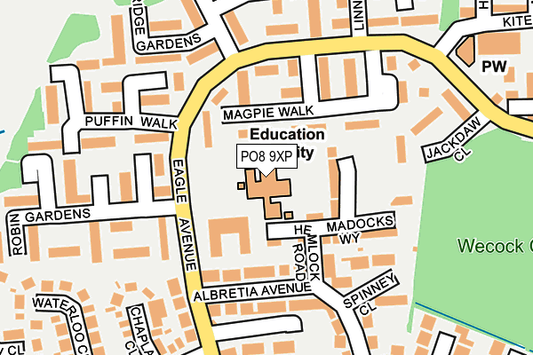 PO8 9XP map - OS OpenMap – Local (Ordnance Survey) PO8 9XP map - OS OpenMap – Local (Ordnance Survey)
