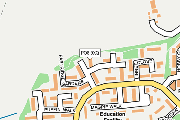 PO8 9XQ map - OS OpenMap – Local (Ordnance Survey) PO8 9XQ map - OS OpenMap – Local (Ordnance Survey)