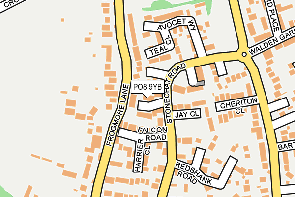 PO8 9YB map - OS OpenMap – Local (Ordnance Survey) PO8 9YB map - OS OpenMap – Local (Ordnance Survey)